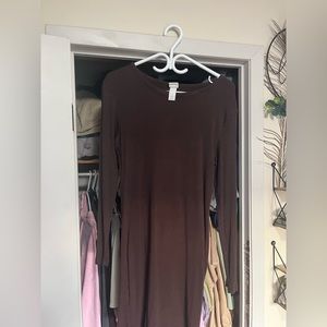 H&M slinky dress brown